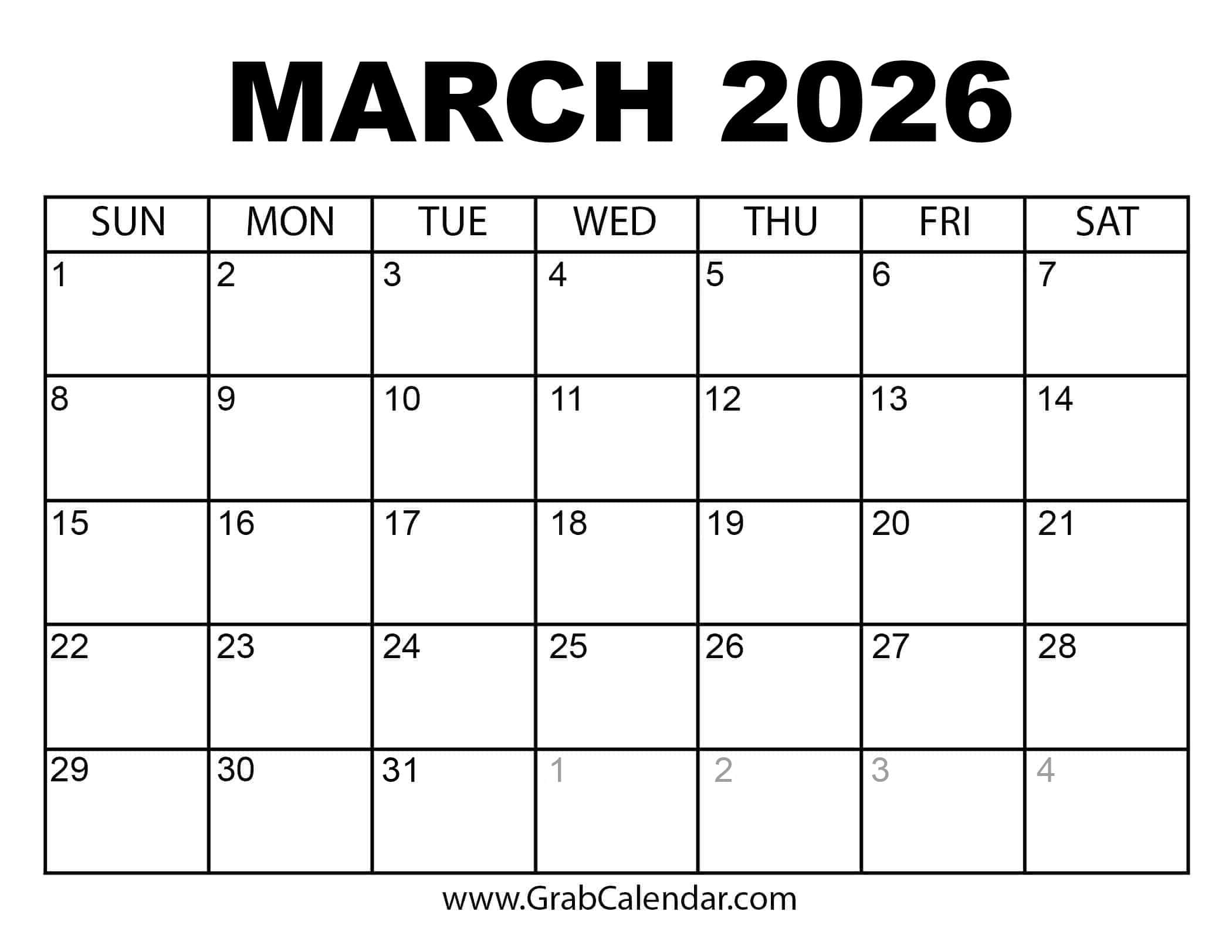 January National Days 2026 Calendar