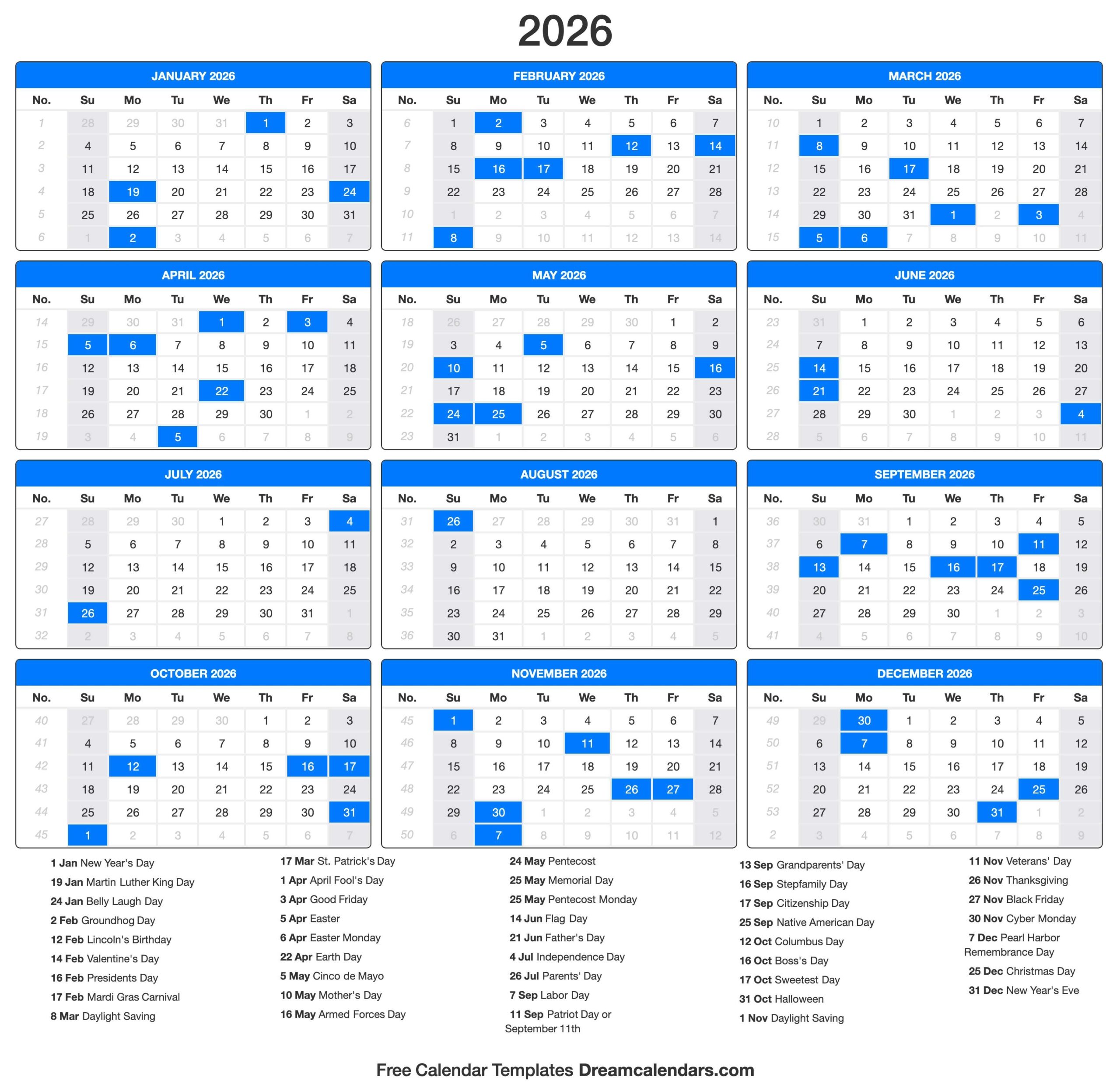 April Special Days 2026 Calendar