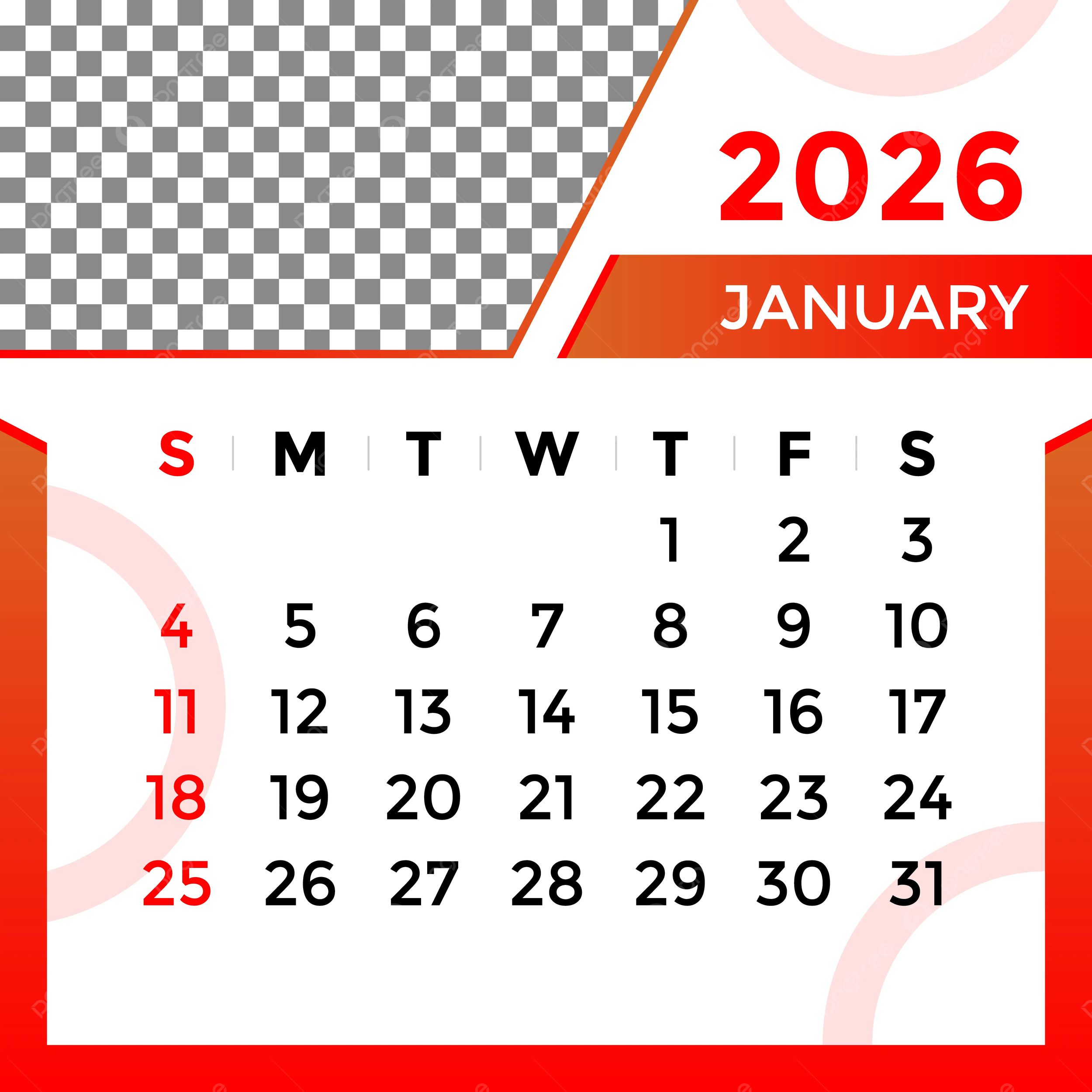 January R 2026 Calendar
