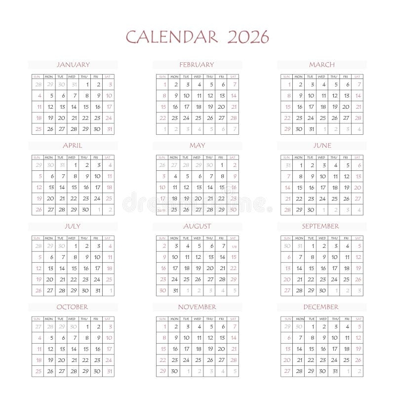 2026 Calendar Template Corporate Business Stock Illustrations 635 2026 Calendar Template Corporate Business Stock Illustrations Vectors U0026 Clipart Dreamstime