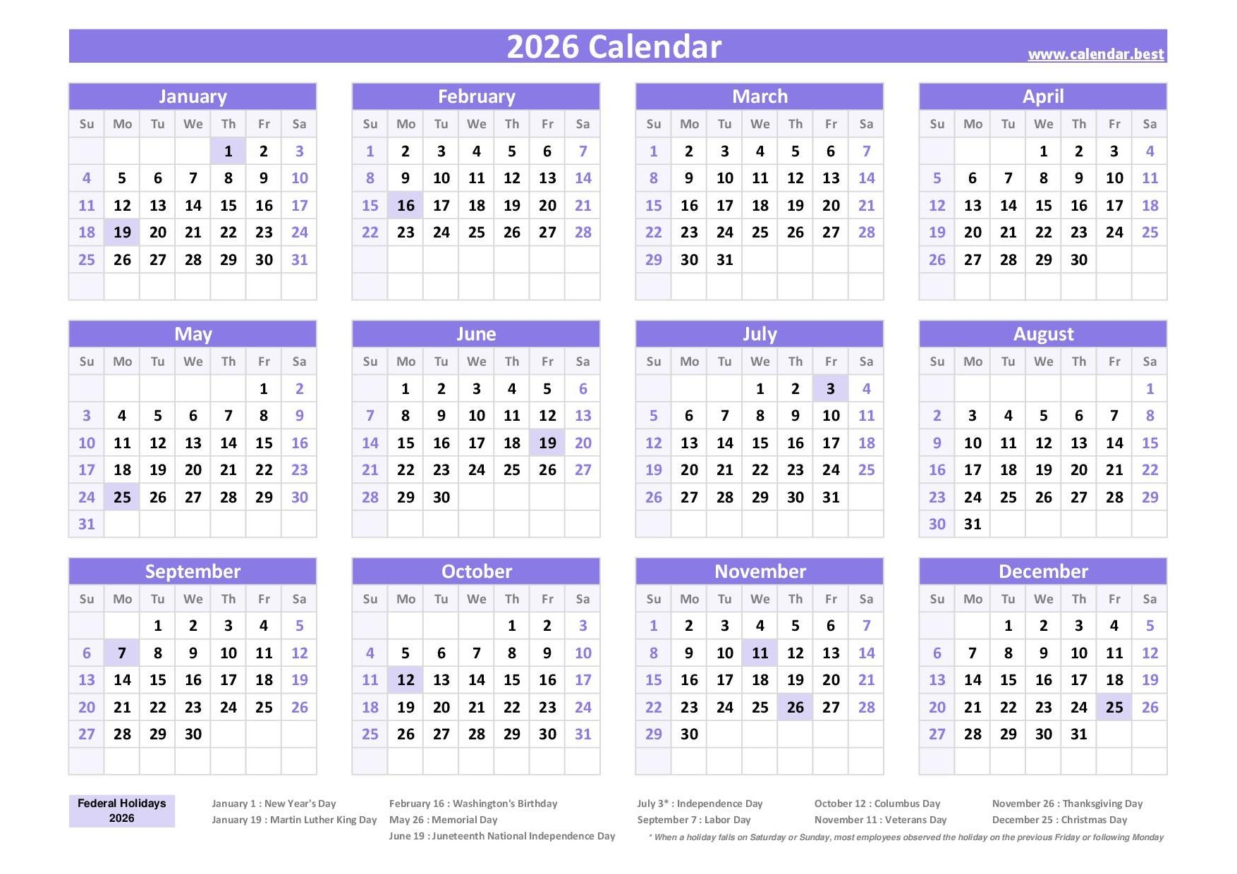Bank Holidays March 2026 Calendar