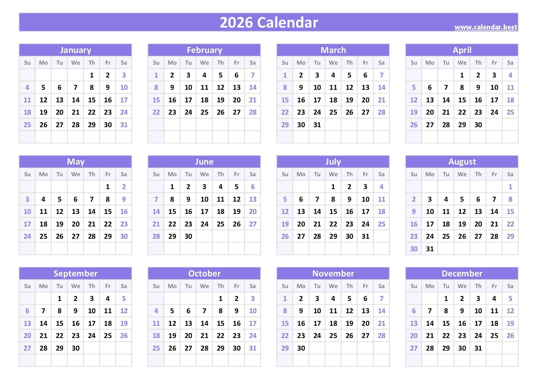 January 2026 Calendar South Africa