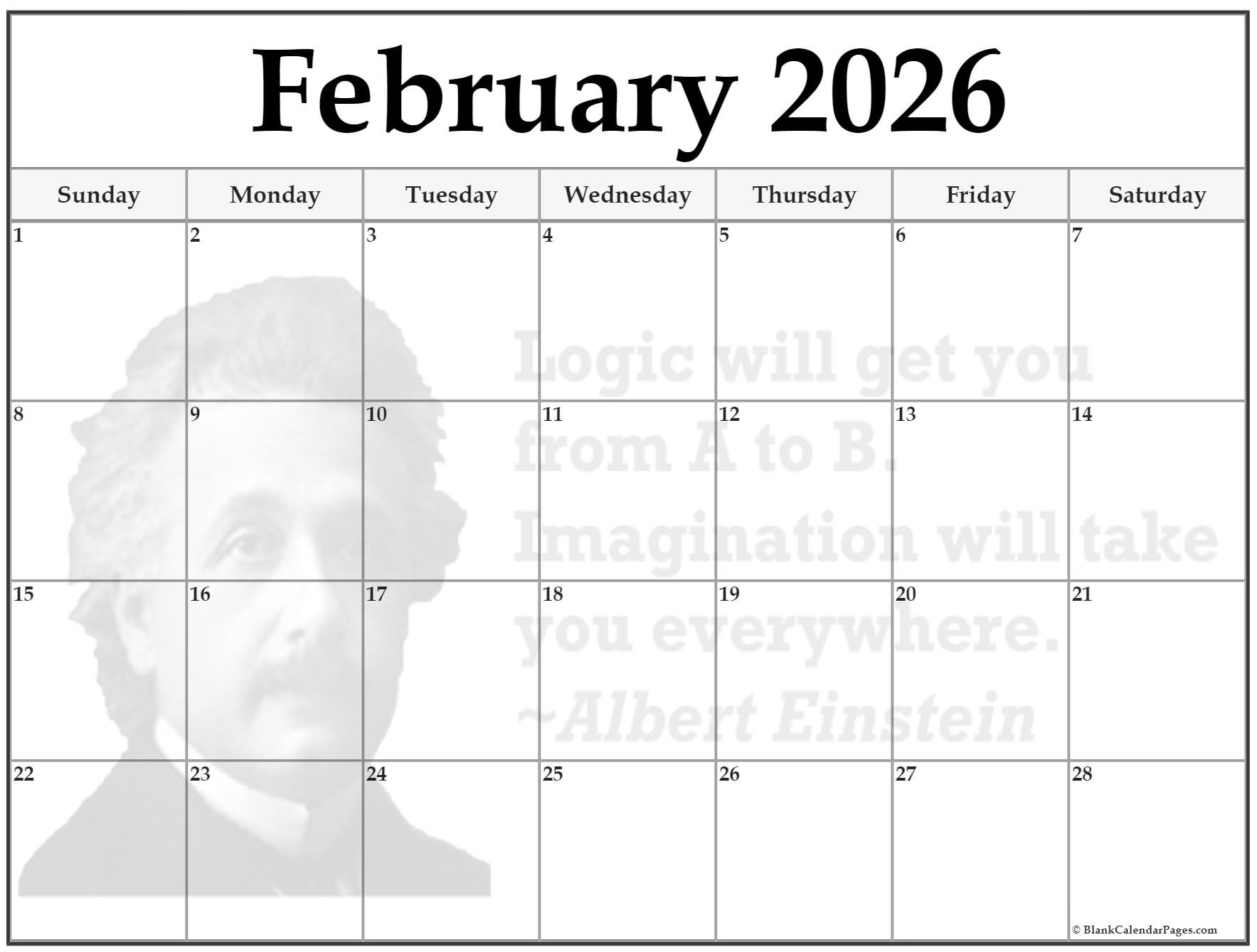 24 February 2026 Quote Calendars