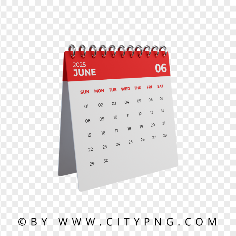 June 2025 Calendar Png