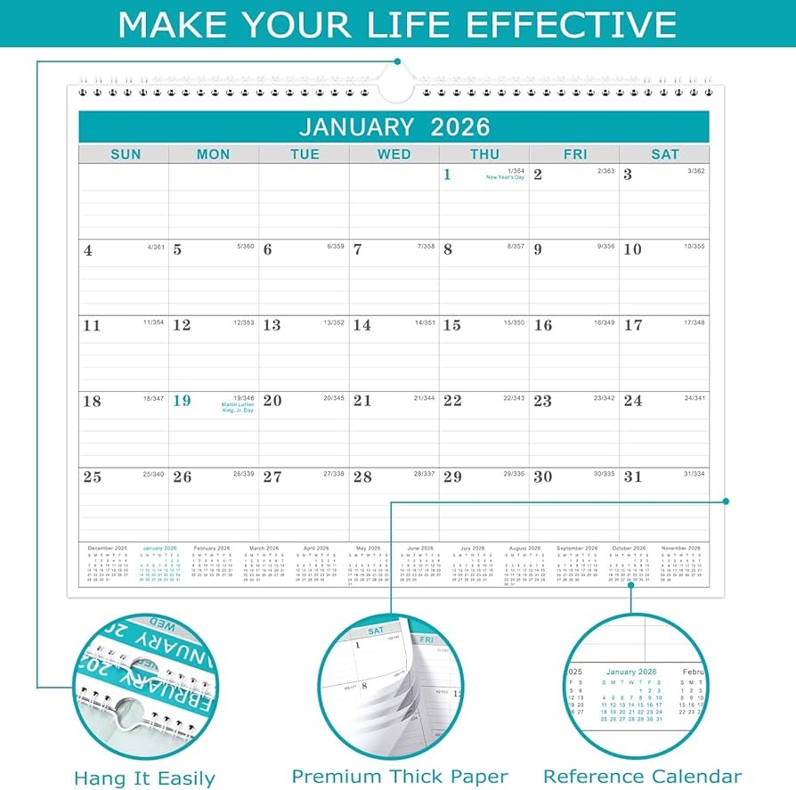 Amazon Calendar 2025 2026 18 Months Wall Calendar From July 