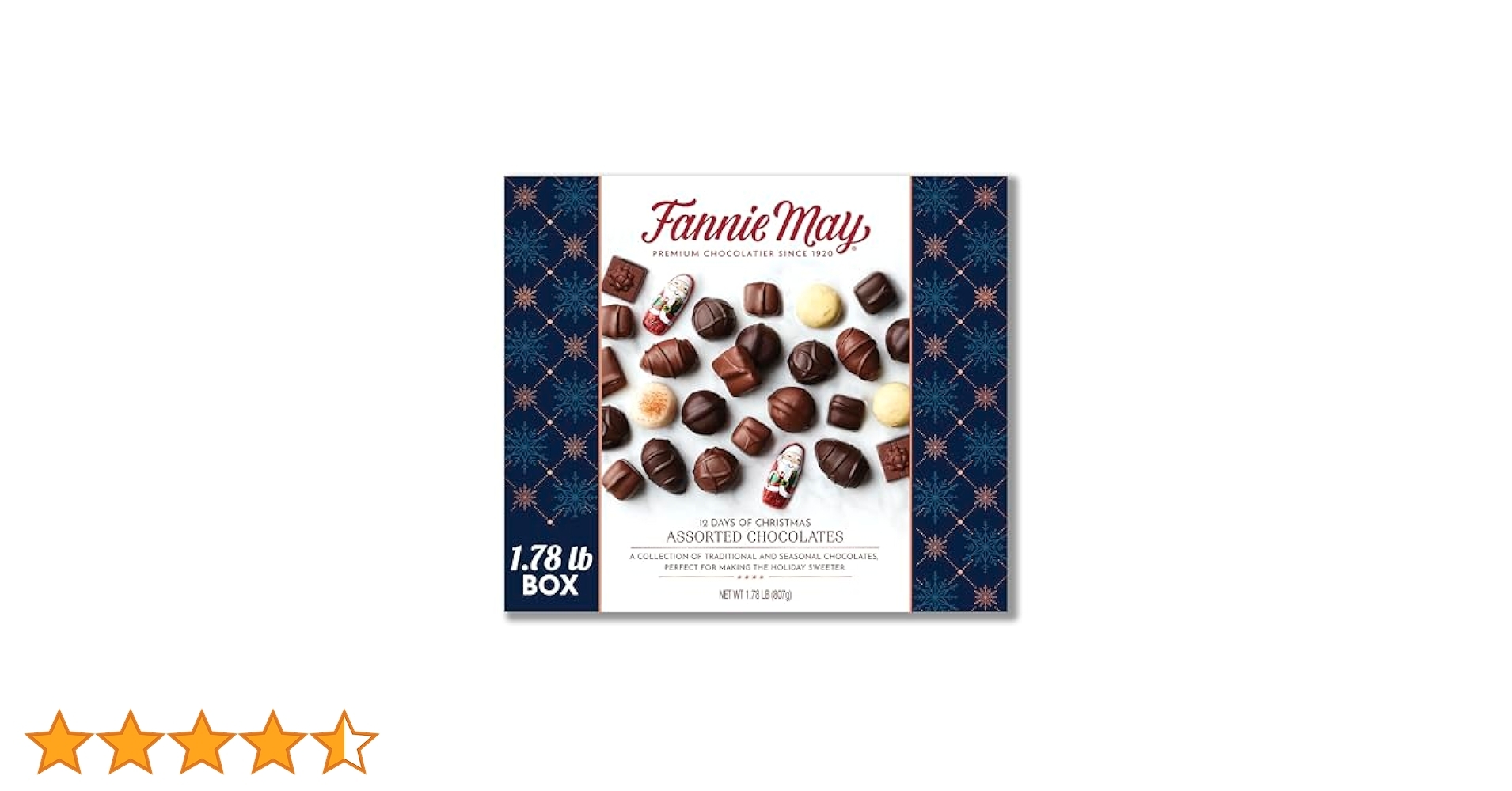 Amazon Fannie May Milk And Dark Chocolate Holiday Gifts Assorted Chocolates Holiday Chocolate Gift Box 1 78 Lb Grocery U0026 Gourmet Food