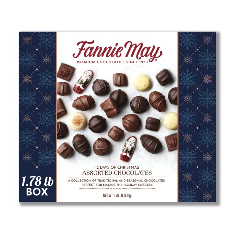 Amazon Fannie May Milk And Dark Chocolate Holiday Gifts Assorted Chocolates Holiday Chocolate Gift Box 1 78 Lb Grocery U0026 Gourmet Food