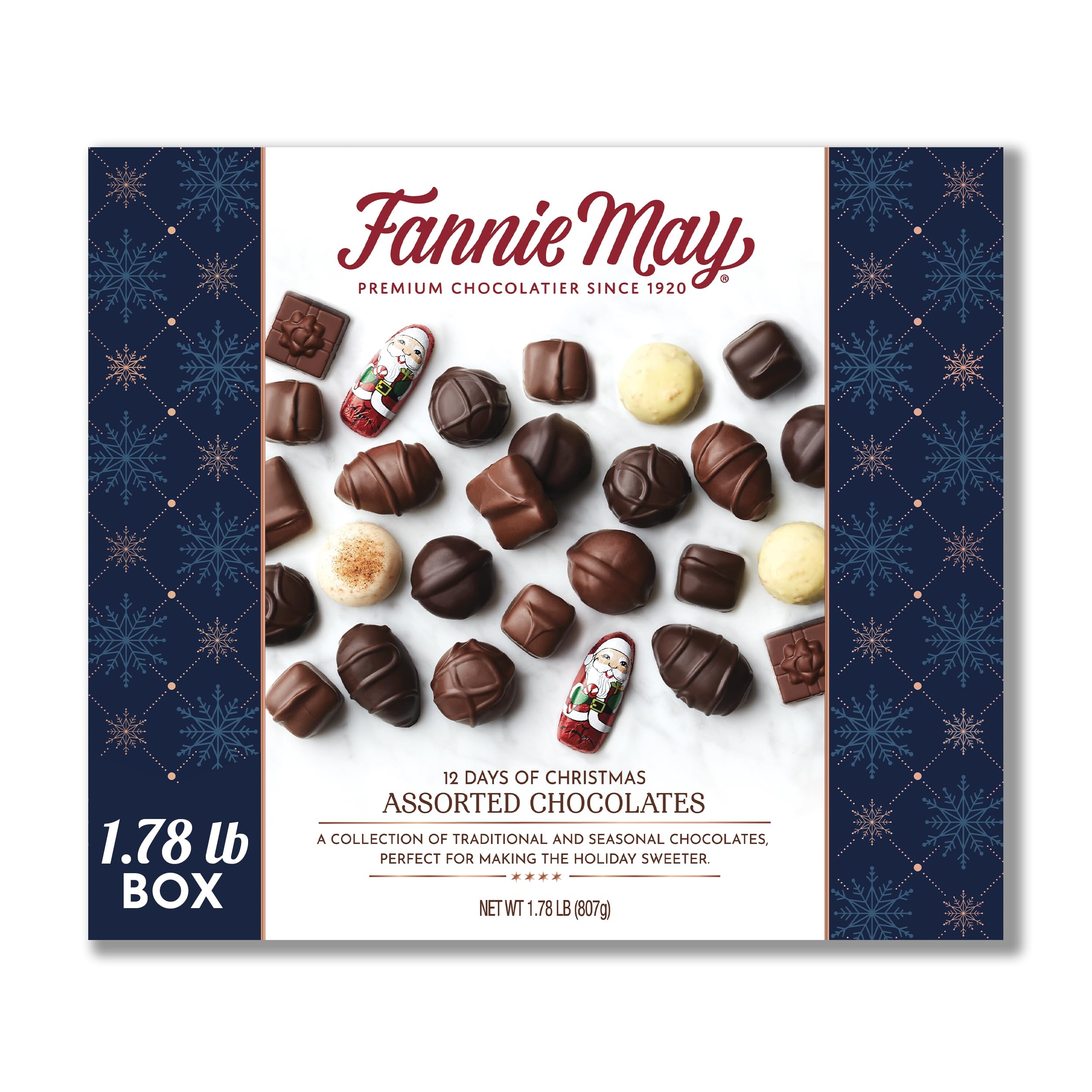 Amazon Fannie May Milk And Dark Chocolate Holiday Gifts Assorted Chocolates Holiday Chocolate Gift Box 1 78 Lb Grocery U0026 Gourmet Food