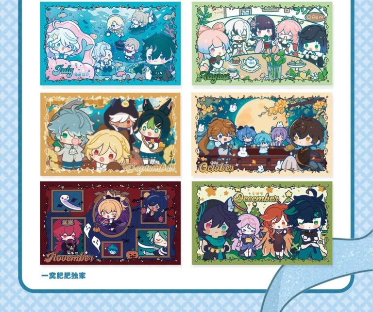 Amazon Game Genshin Impact Desk Calendar 2025 From January 2025 To December 2025 Cartoon Calendar Cute Pattern For Fans Office Products