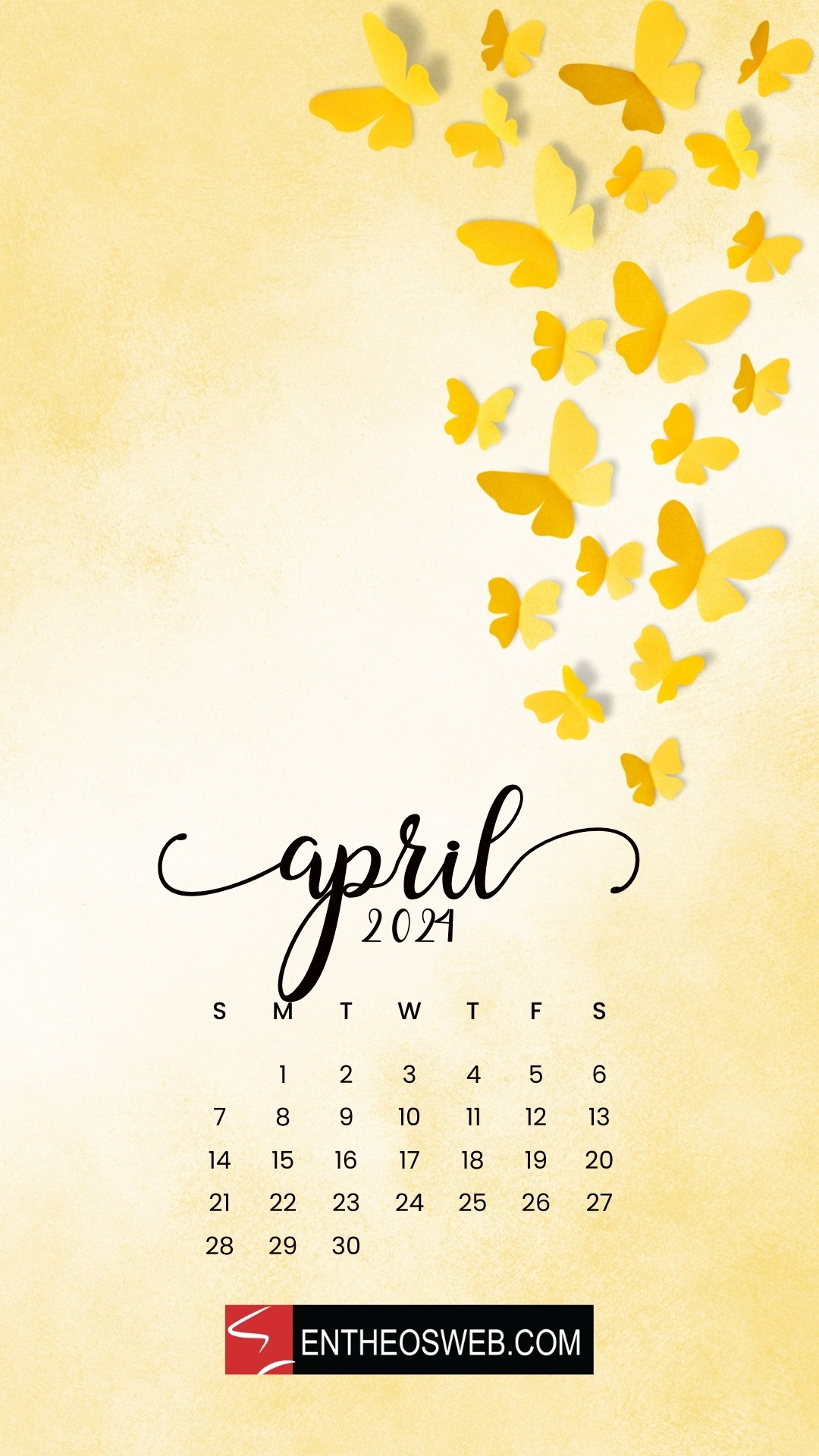 April 2024 Calendar Phone Wallpaper Backgrounds EntheosWeb