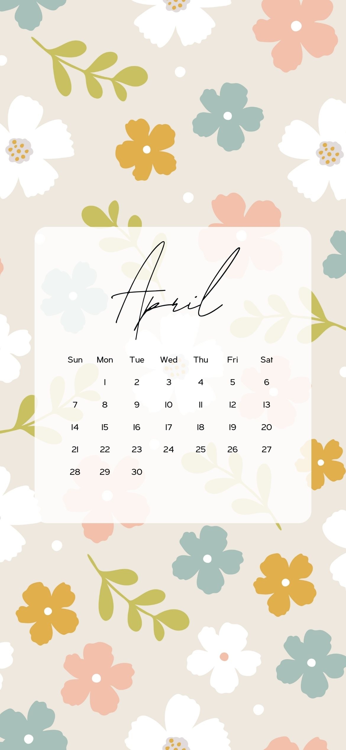Scenic April 2026 Desktop Wallpaper Calendar