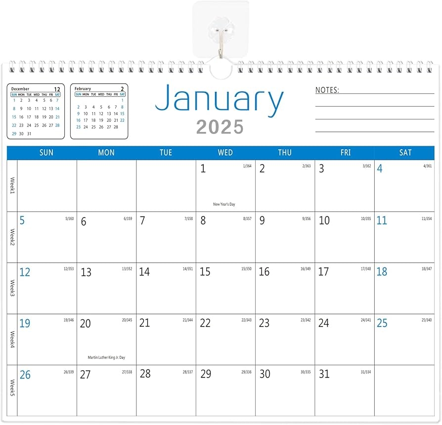 BHR Wall Calendar 2025 2026 Monthly Desk Calendar From January 2025 To June 2026 18 Months Calendar 14 7