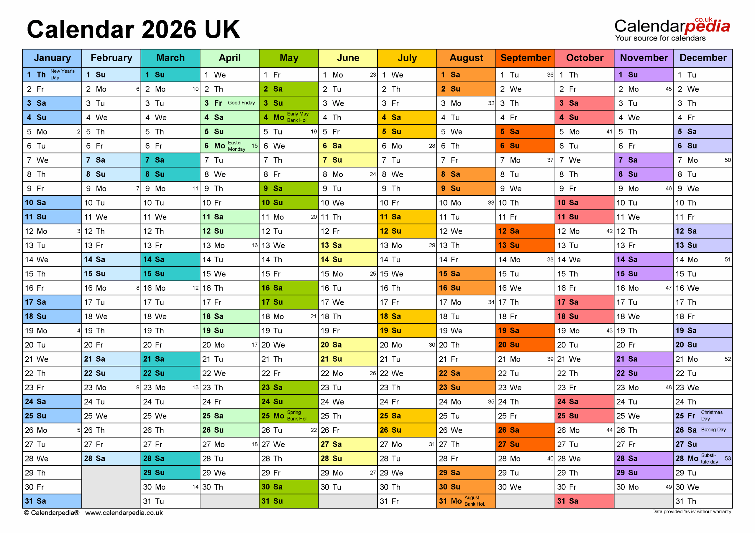 Excel Calendar February 2026