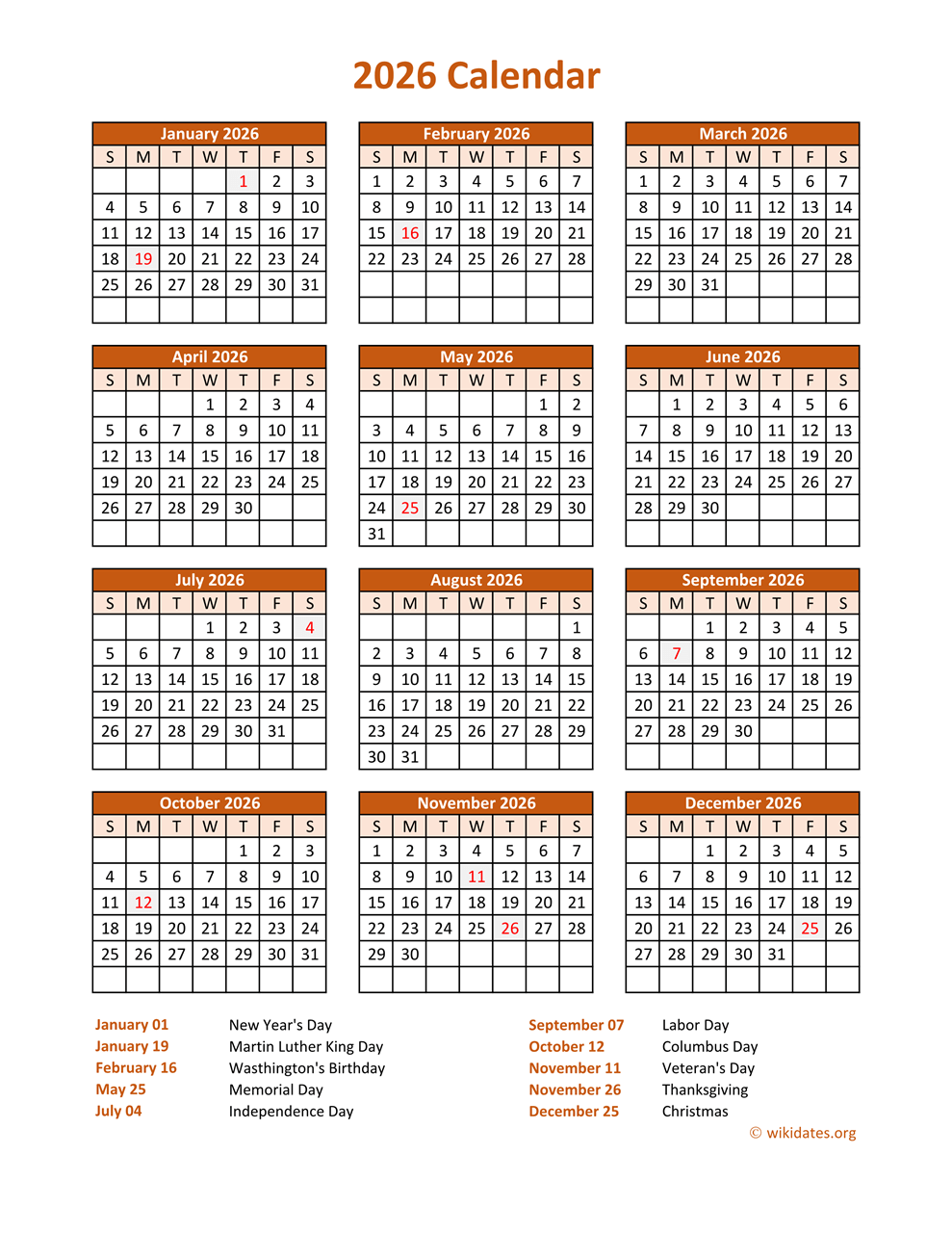 February Tithi Calendar 2026