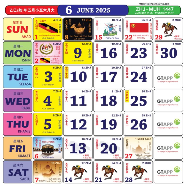 Calendar Malaysia 2025 Calendar Malaysia