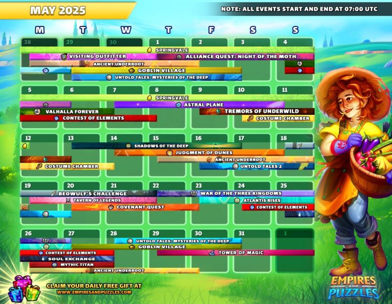 Calendar Of Events For May 2025 News U0026 Updates Empires U0026 Puzzles Community Forum