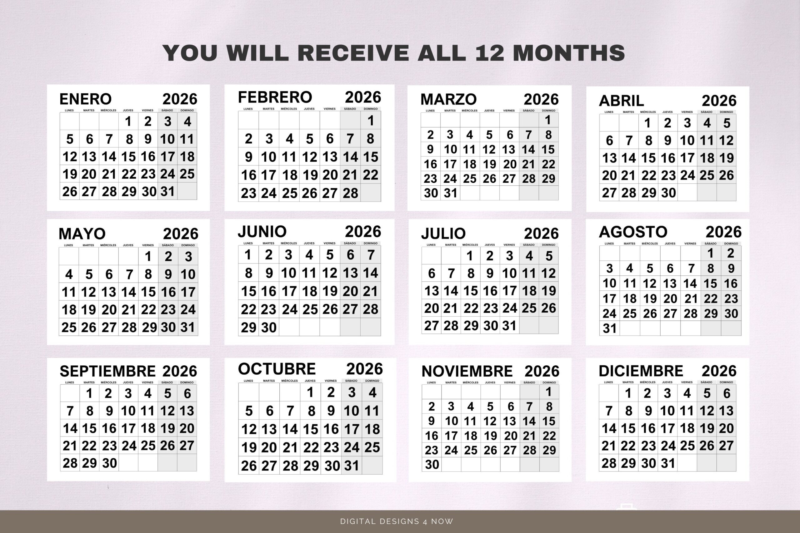 January 2026 Calendar In Spanish