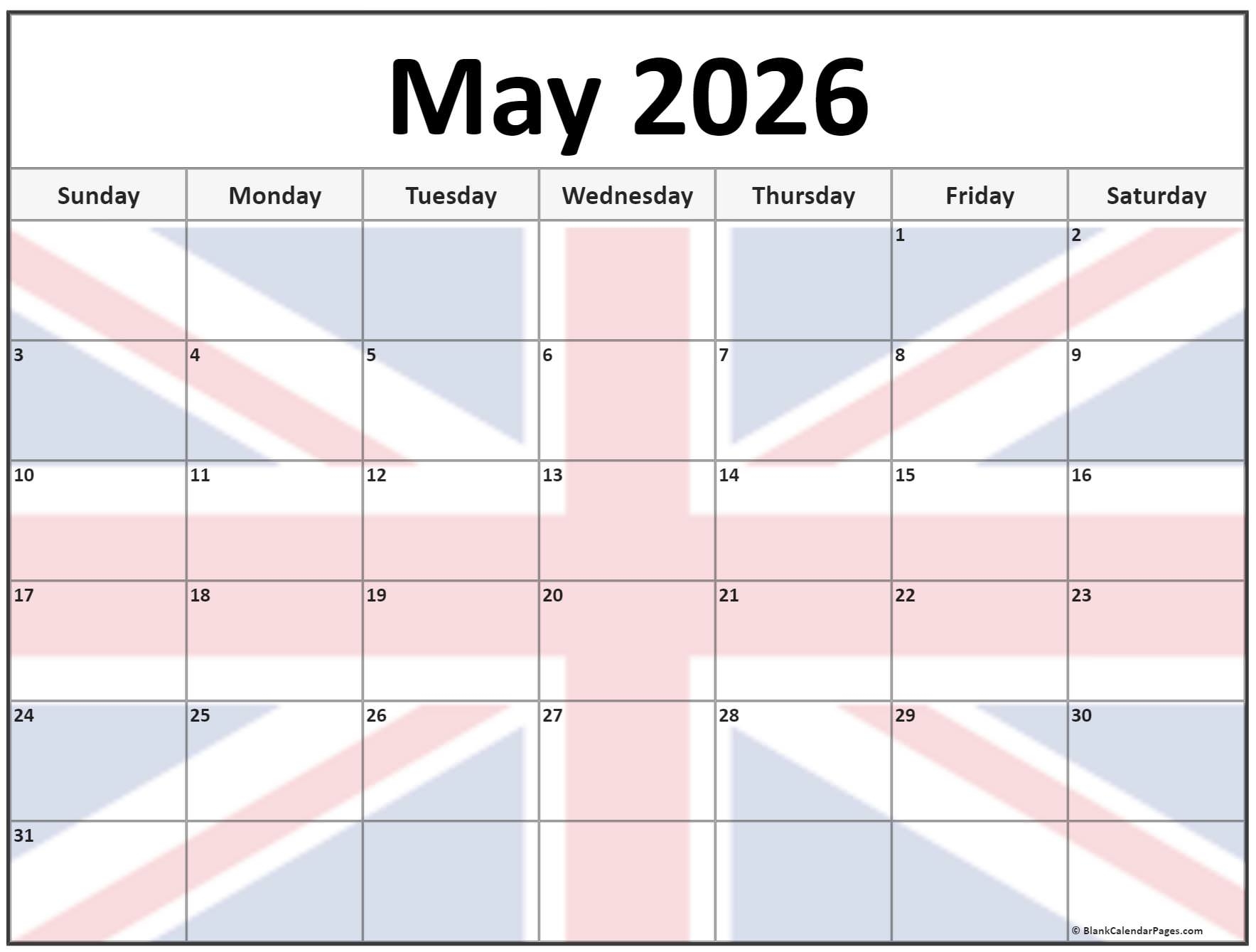 Collection Of May 2026 Photo Calendars With Image Filters 