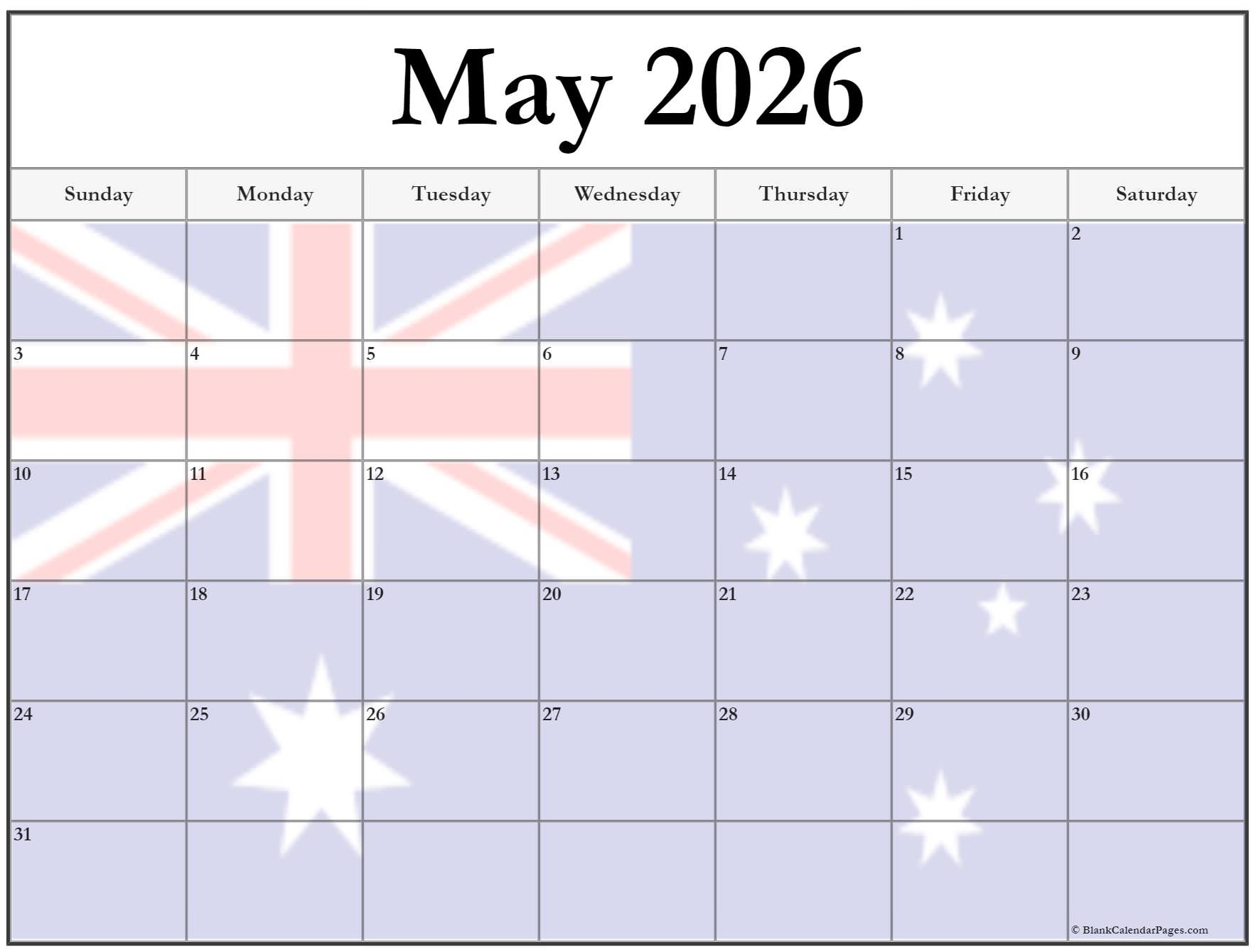 Collection Of May 2026 Photo Calendars With Image Filters 