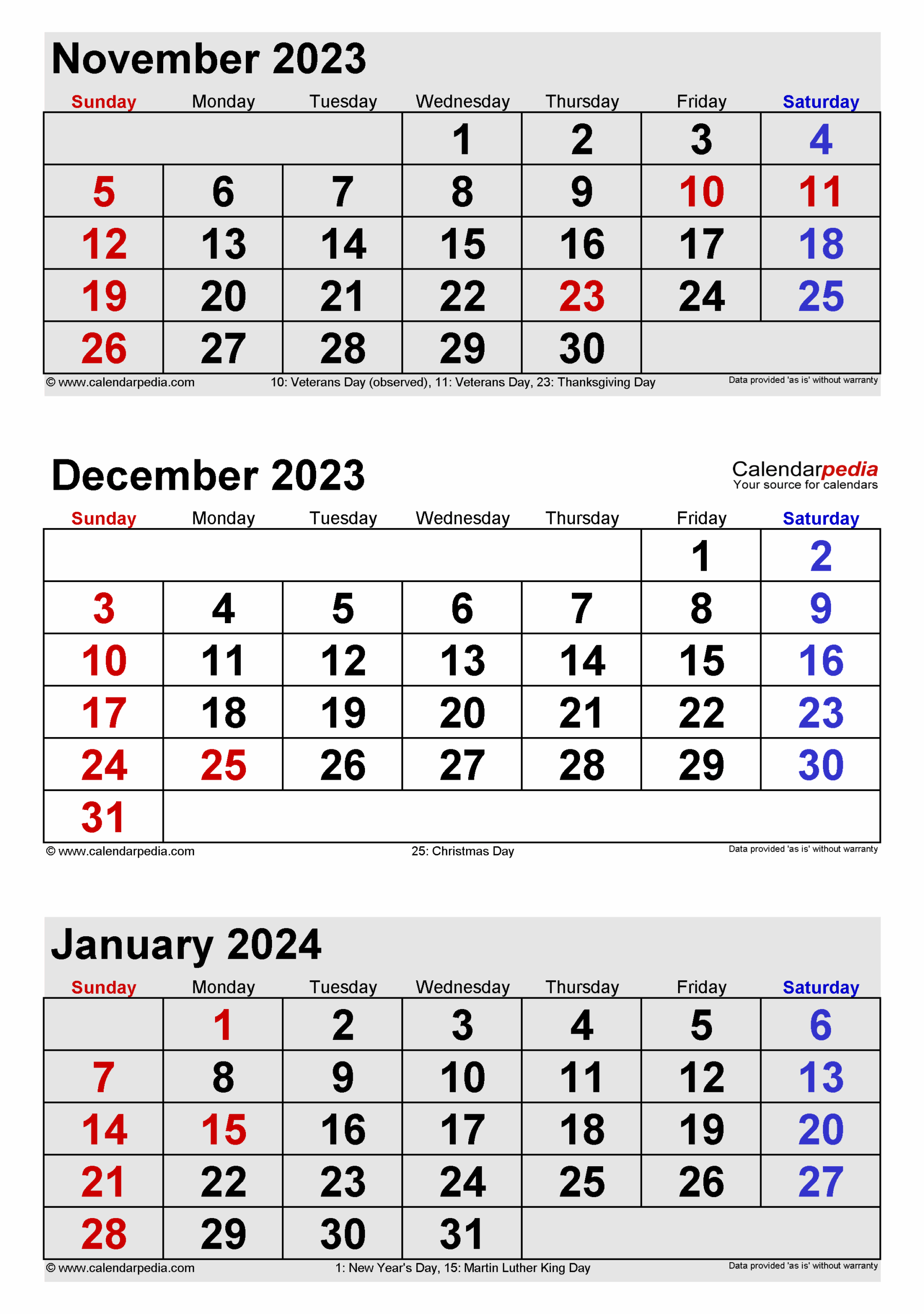 December 2023 Calendar Templates For PDF Excel And Word