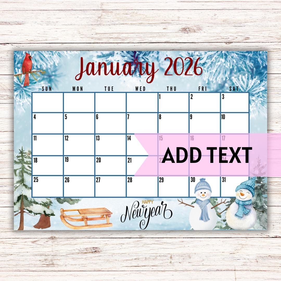 Pic Of January 2026 Calendar