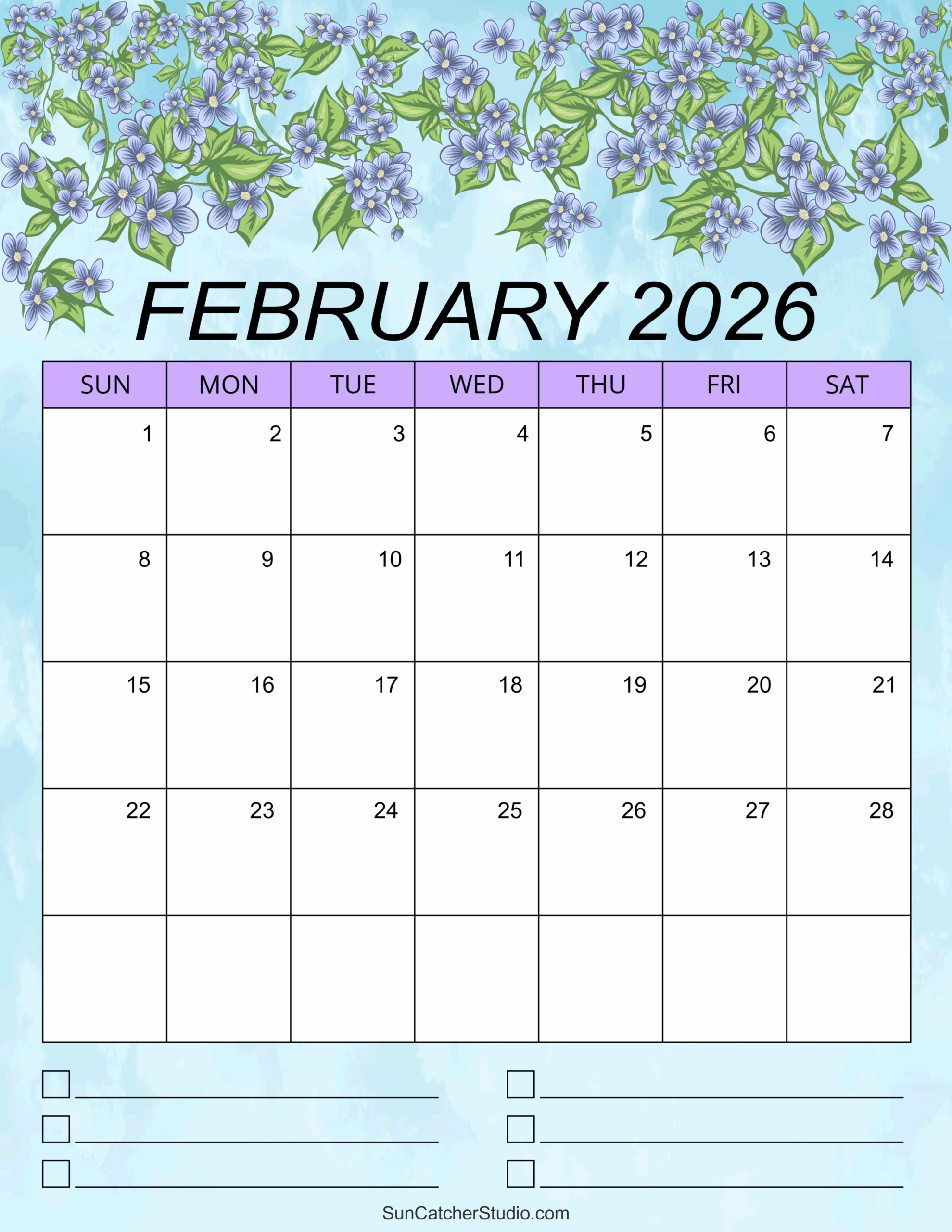 February 2026 Calendar Free Printable Free Printables Monograms Design Tools Patterns U0026 DIY Projects