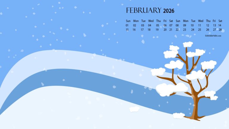 February 2026 Desktop Wallpaper Calendar CalendarLabs