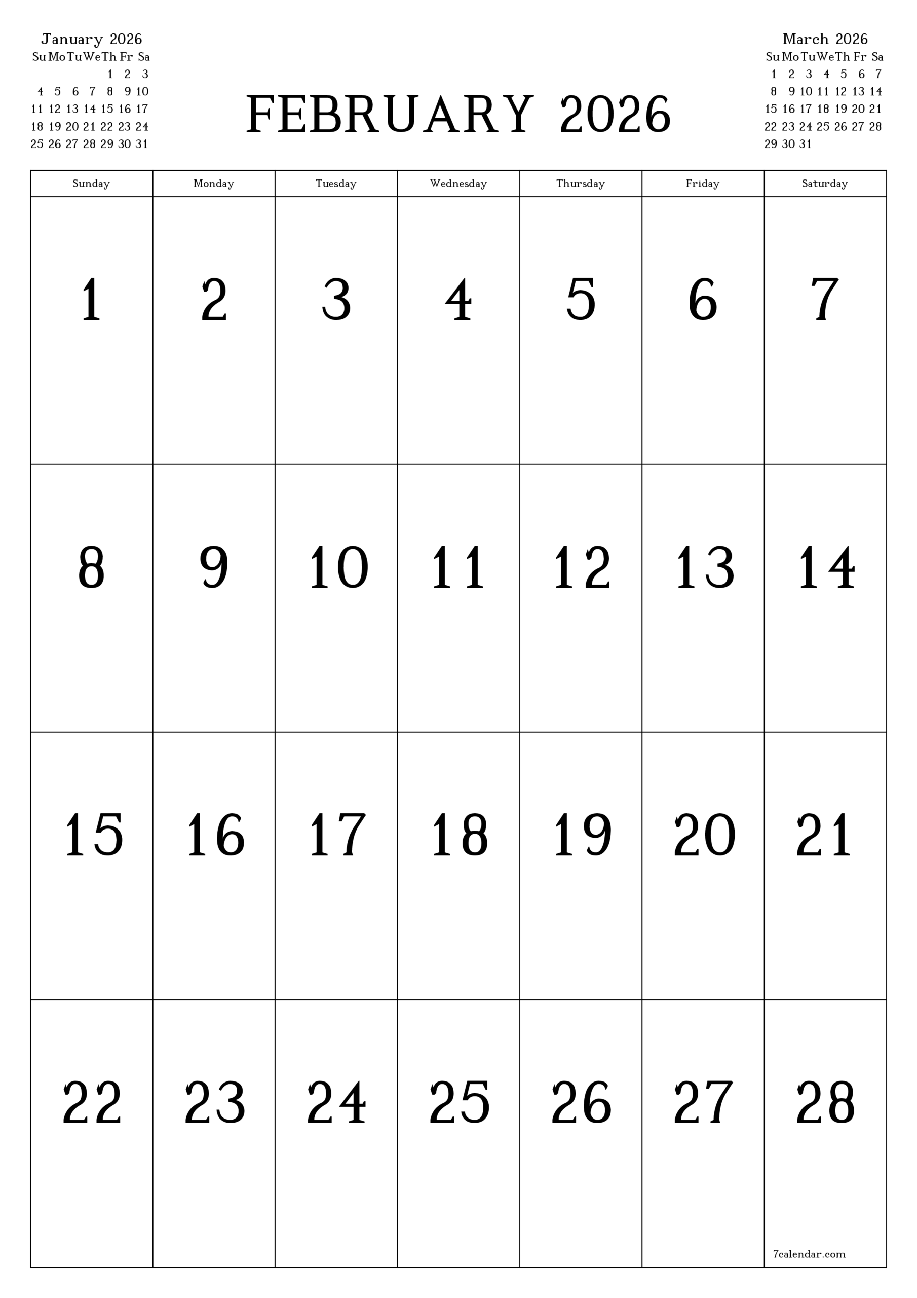 February Chinese Calendar 2026