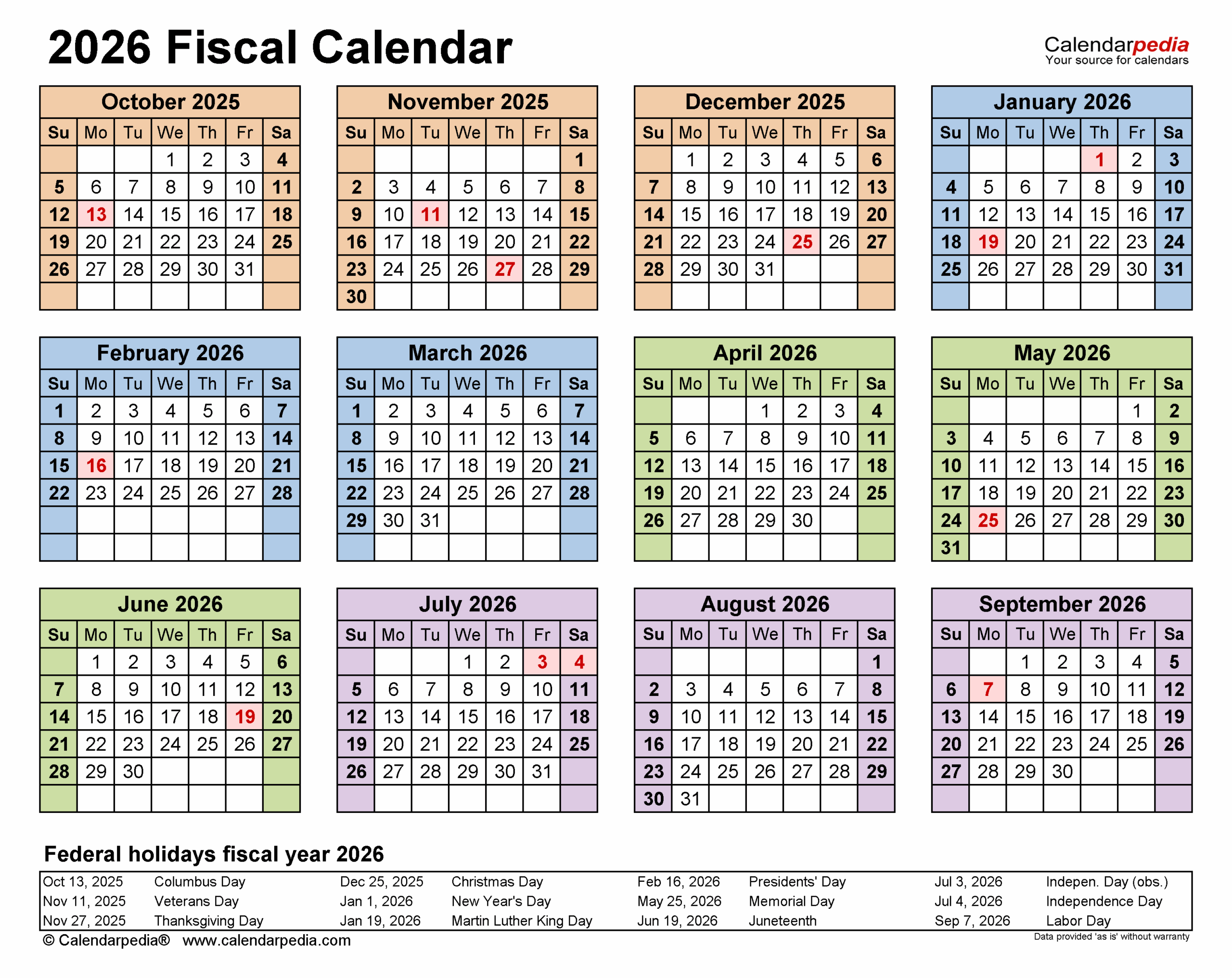 Tax Calendar January 2026