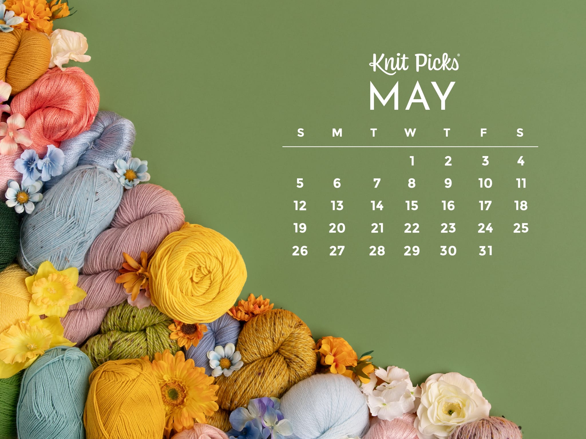 Free Downloadable May 2024 Calendar The Knit Picks Staff Knitting Blog