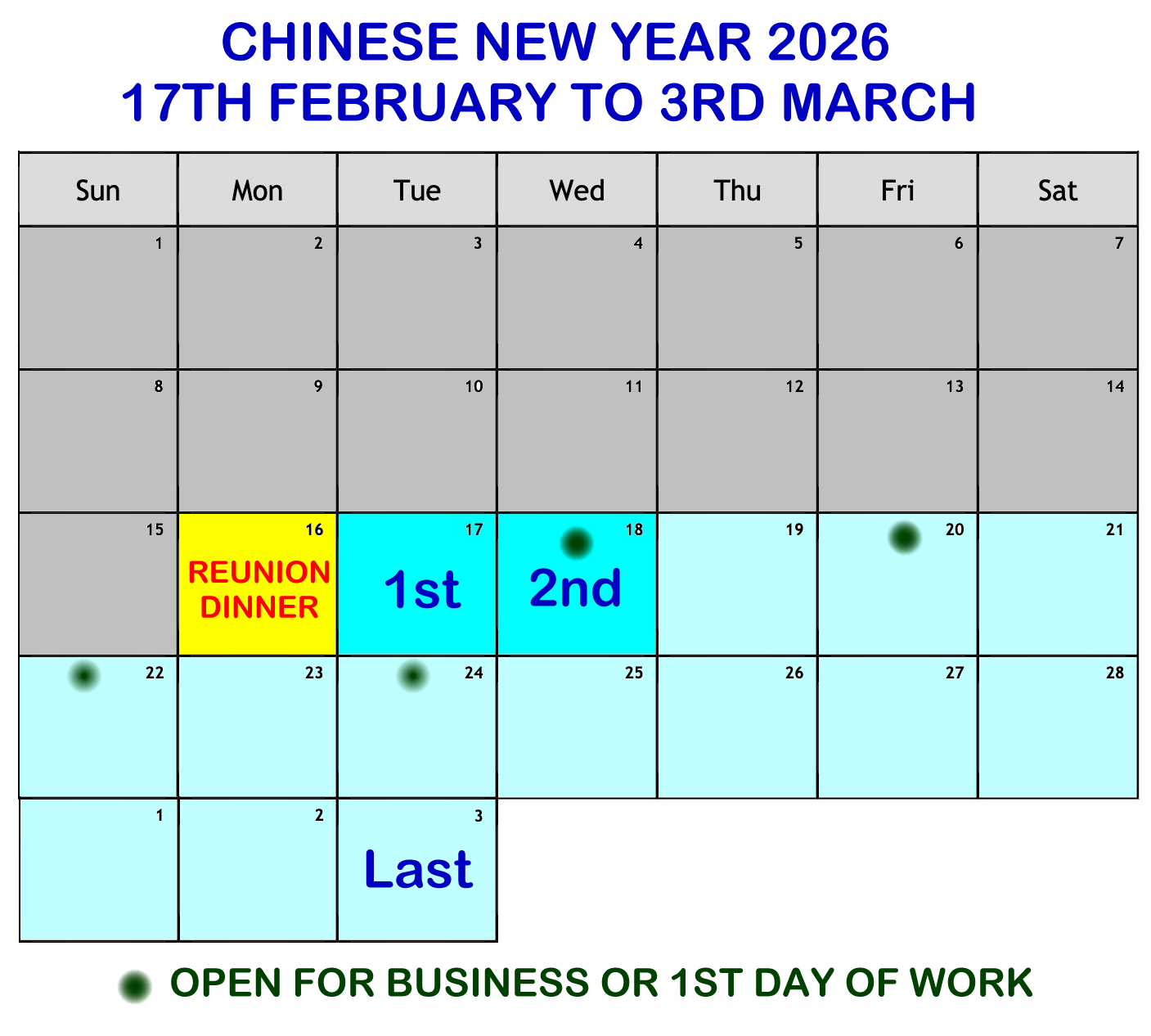 Good Day To Start Work On Chinese New Year CNY 2026 When You 