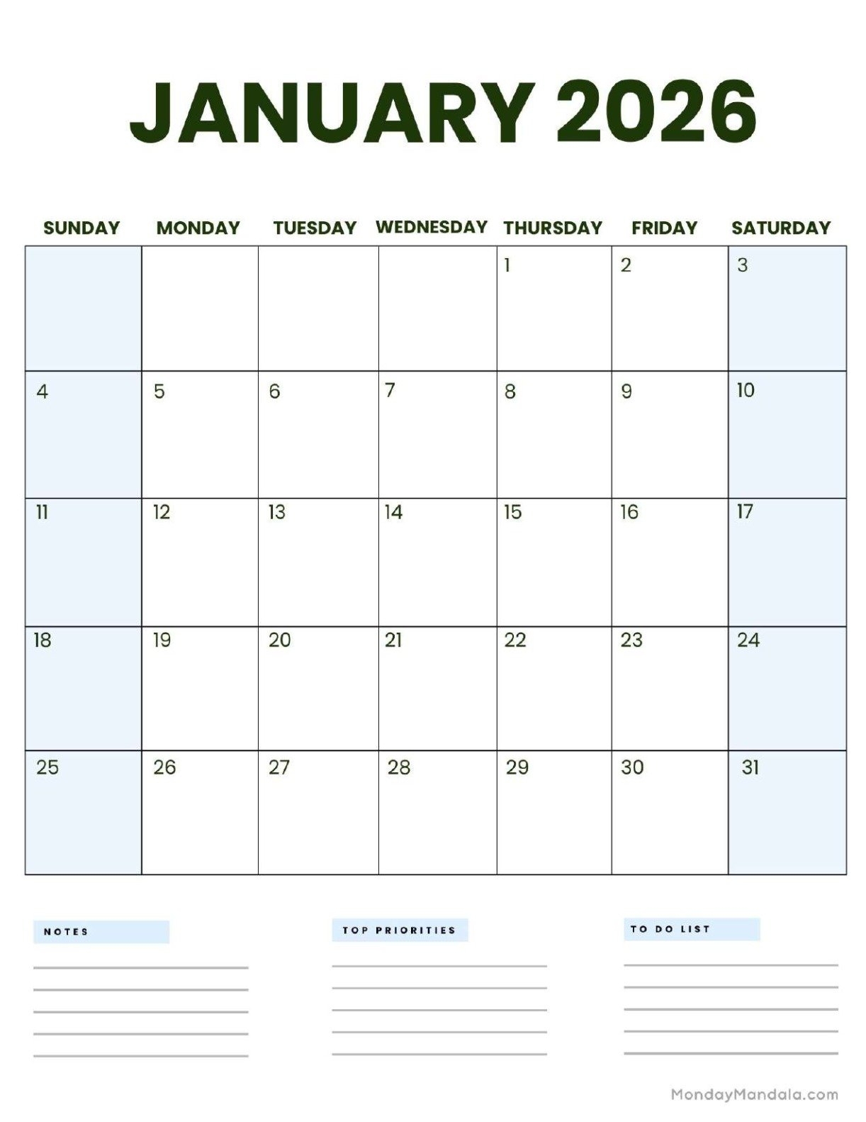 January 2026 Calendar With Time Slots