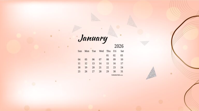 January 2026 Desktop Wallpaper Calendar CalendarLabs