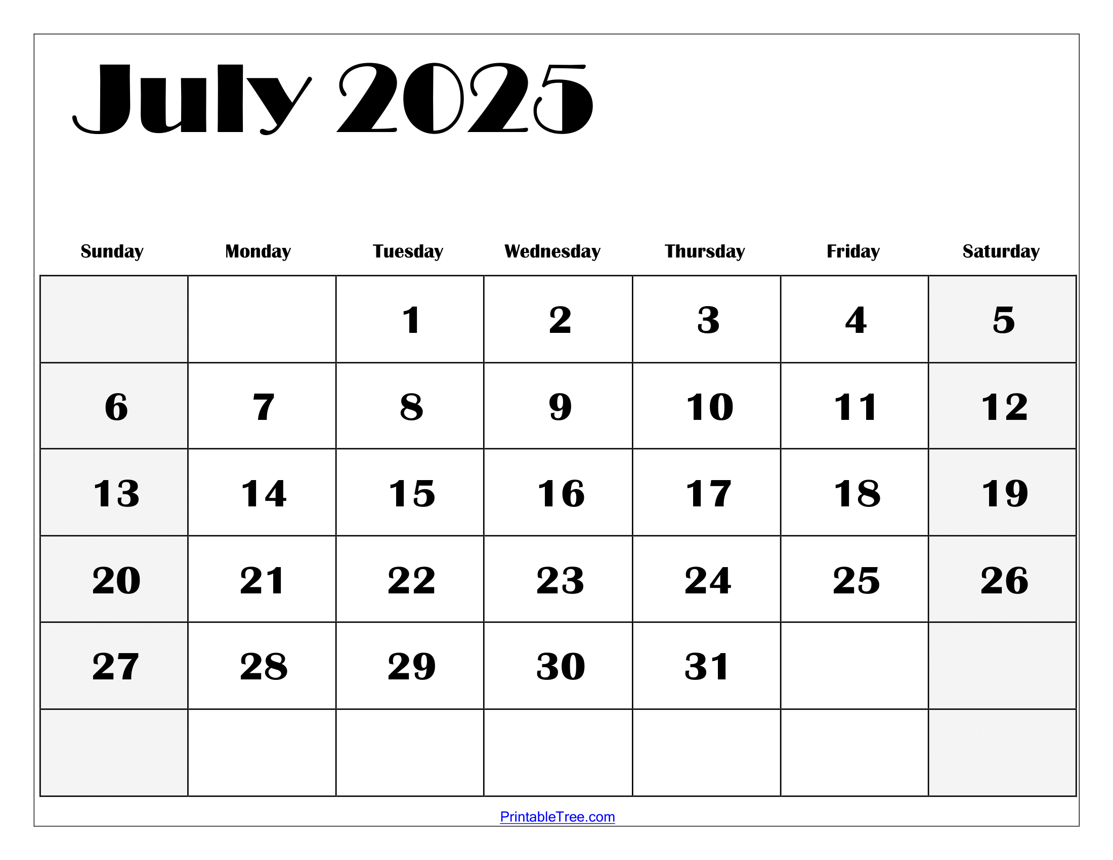 Free June And July 2025 Calendar