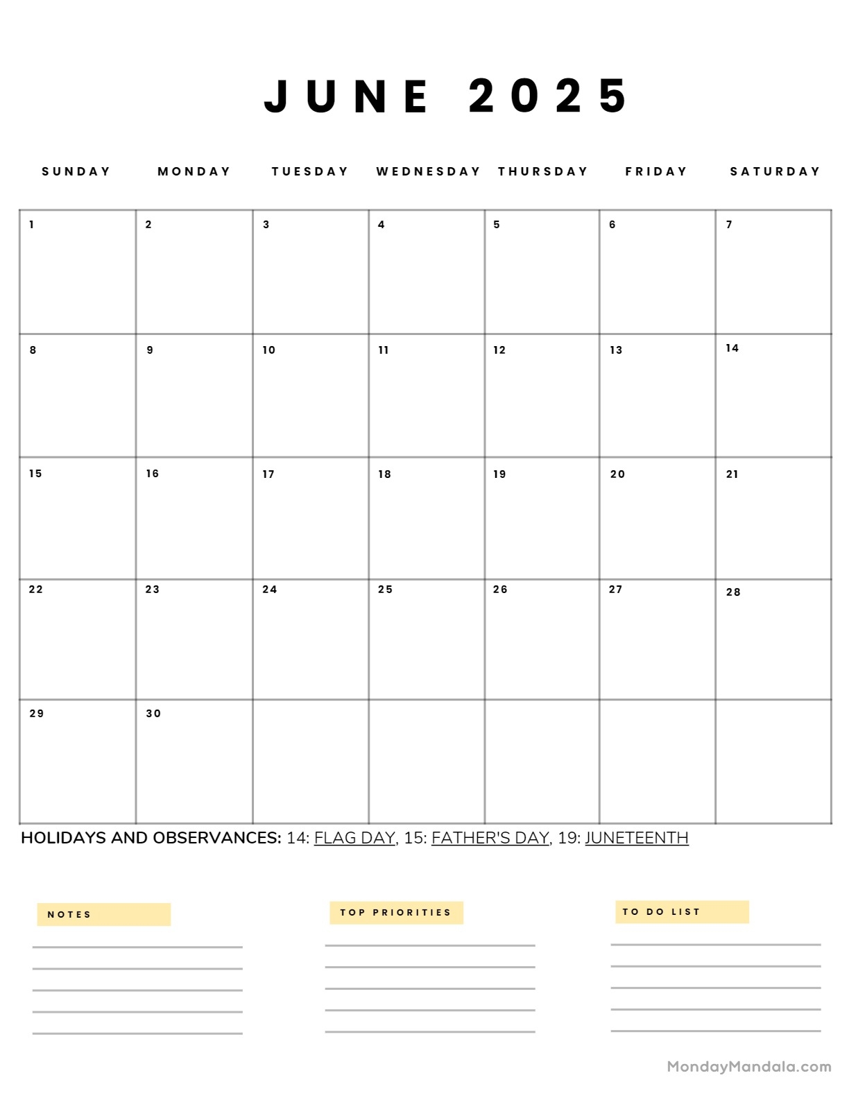 June 2025 Calendar 52 Free PDF Printables 