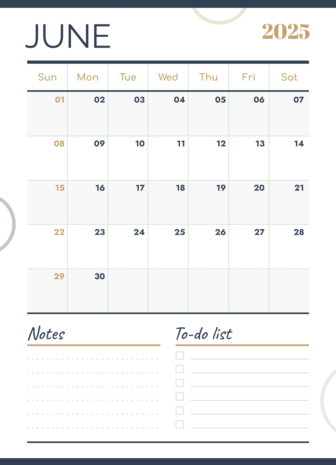 Free Fillable Calendar June 2025