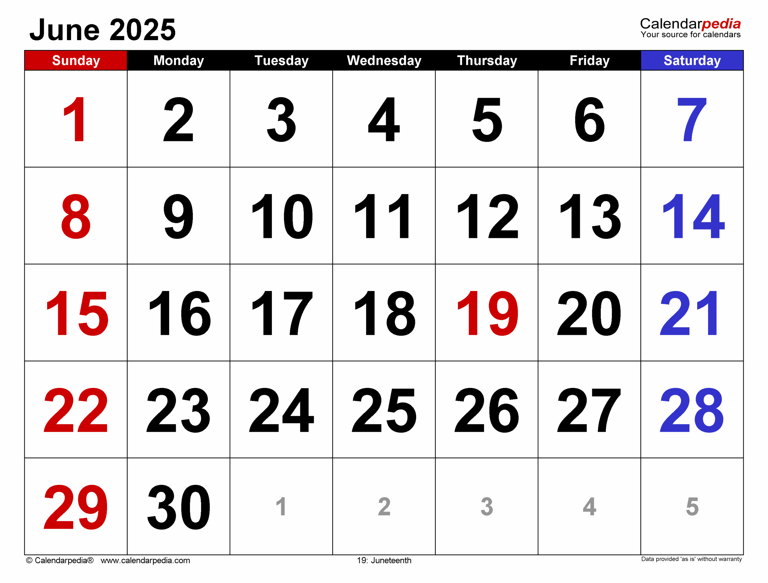 Show Me The June 2025 Calendar