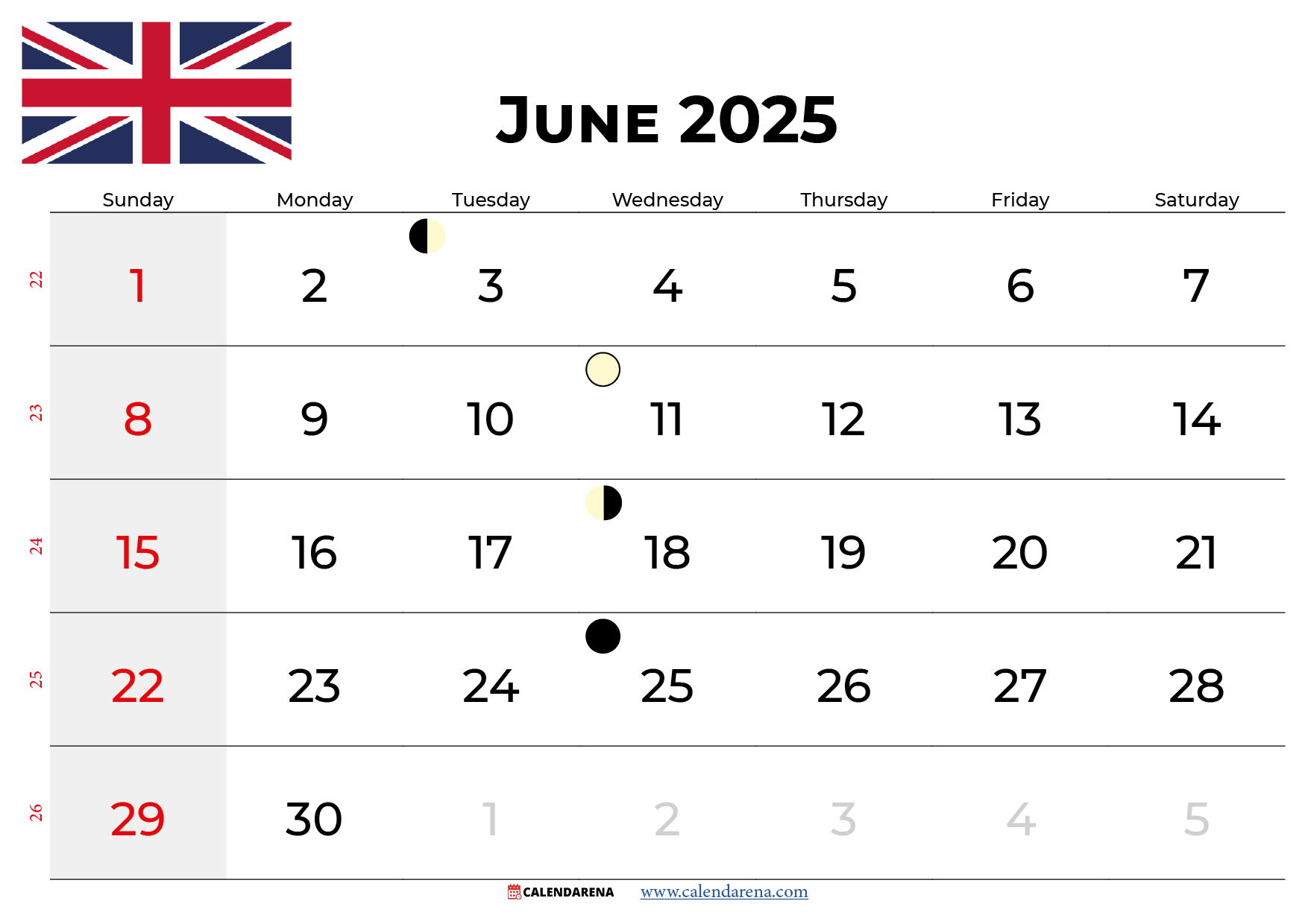 Holiday Calendar For June 2025