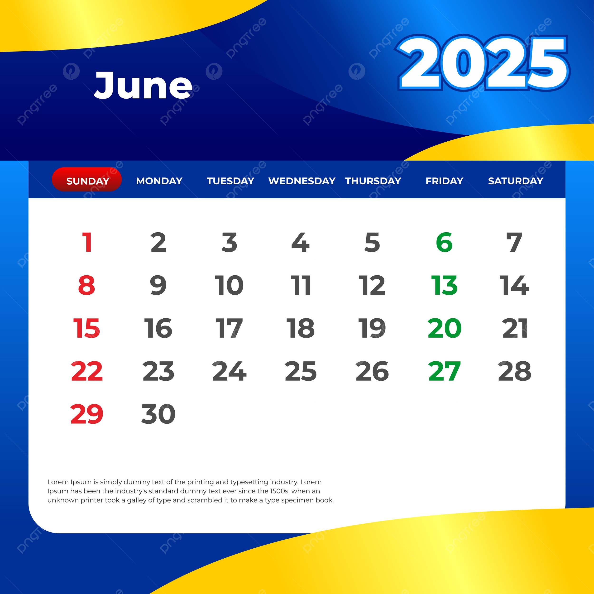 Academic Calendar June 2025