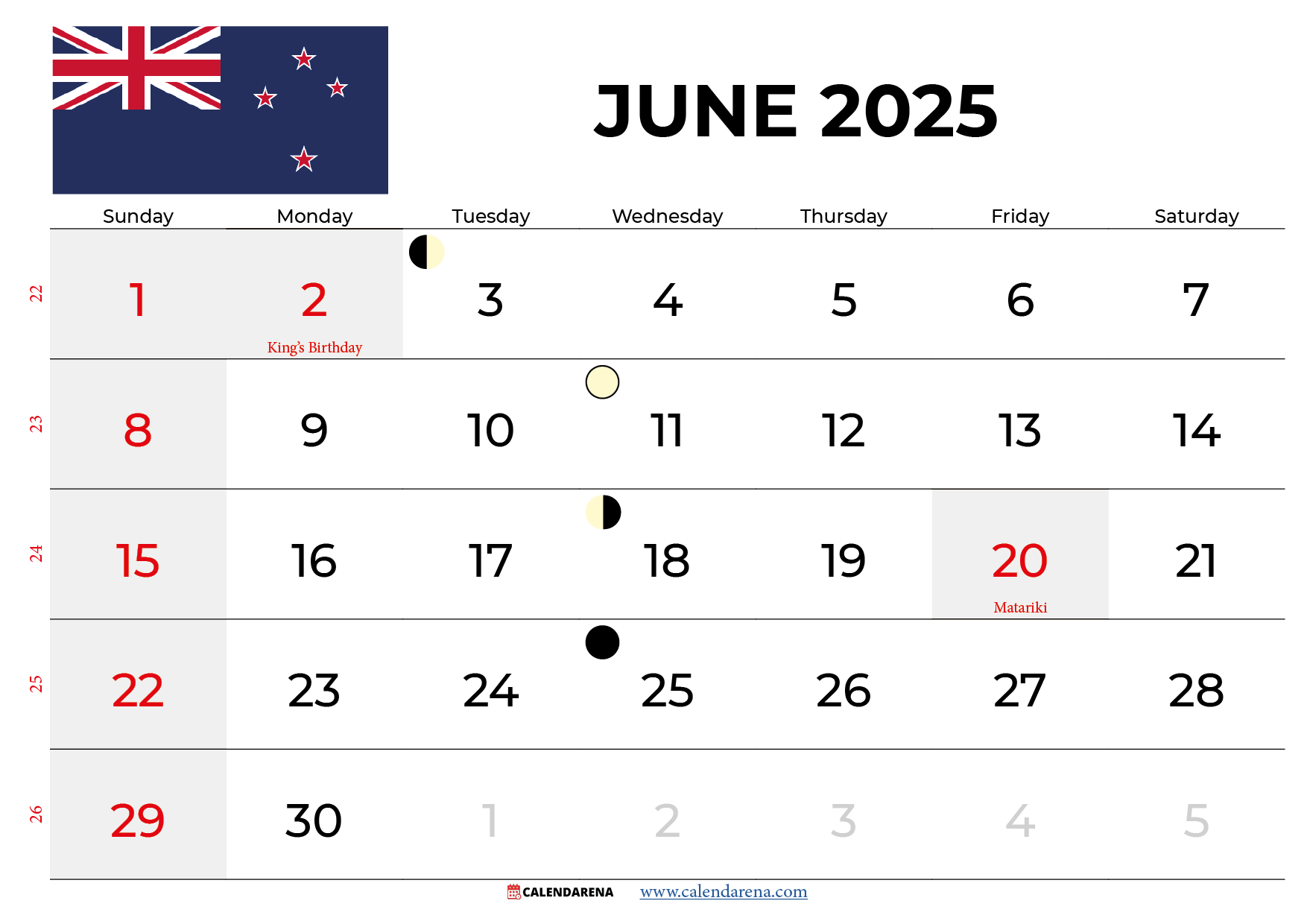 Calendar June 15 2025