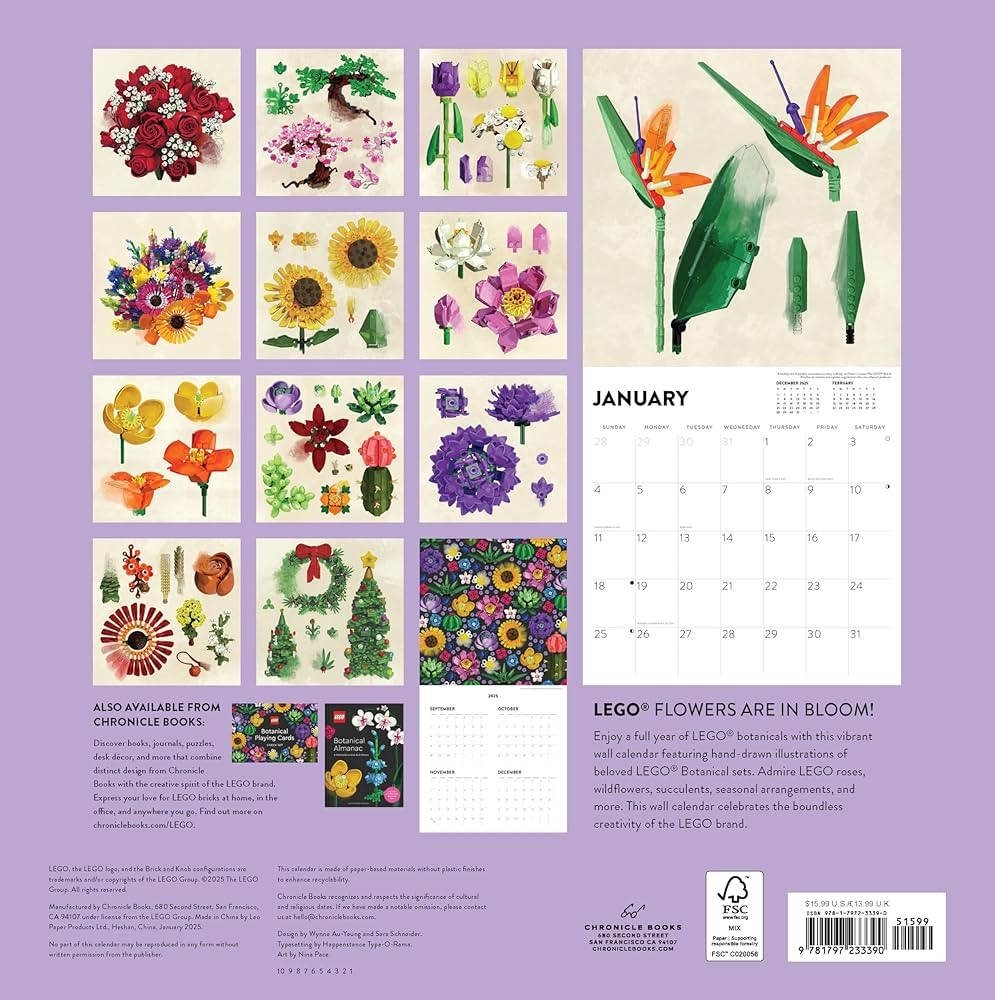 Lego 2026 Wall Calendar Lego Amazon in Books