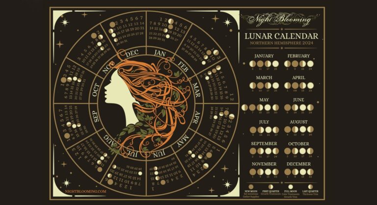Lunar Hair Care Calendar 2025 NightBlooming