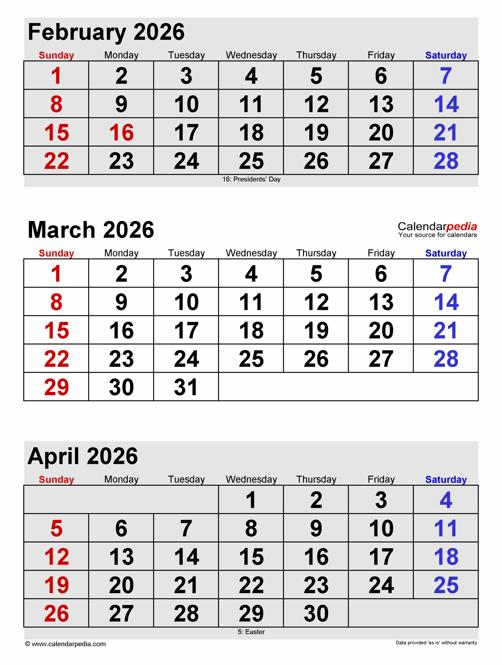 March 2026 Calendar Calendarpedia