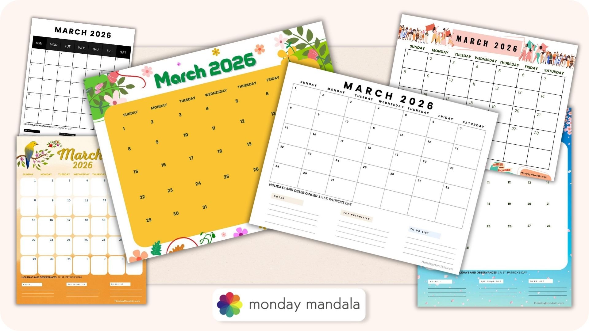 March Events Calendar 2026