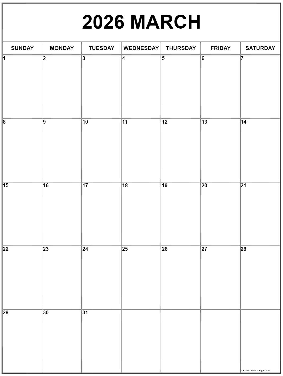 March 2026 Movie Calendar