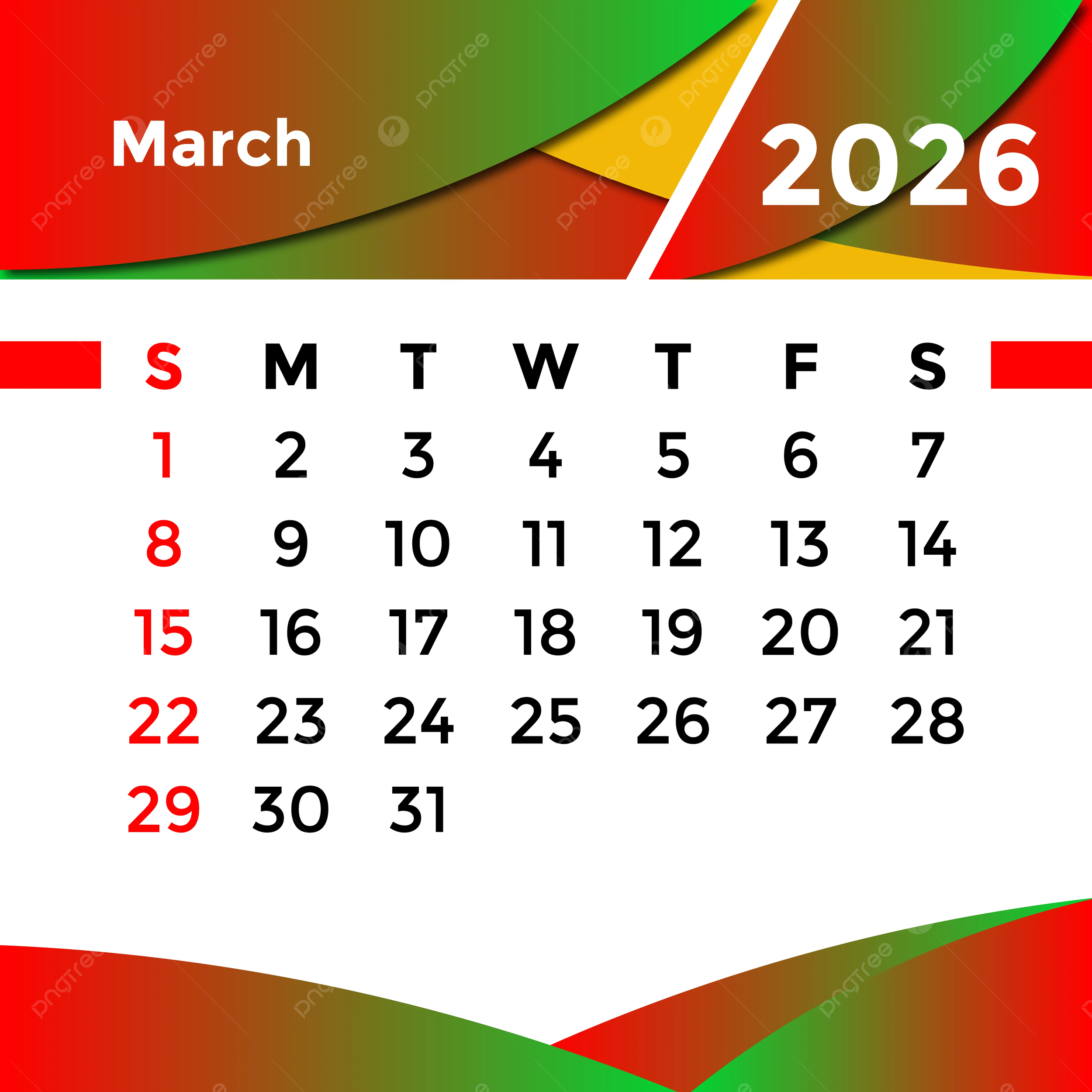 March 2026 Health Calendar