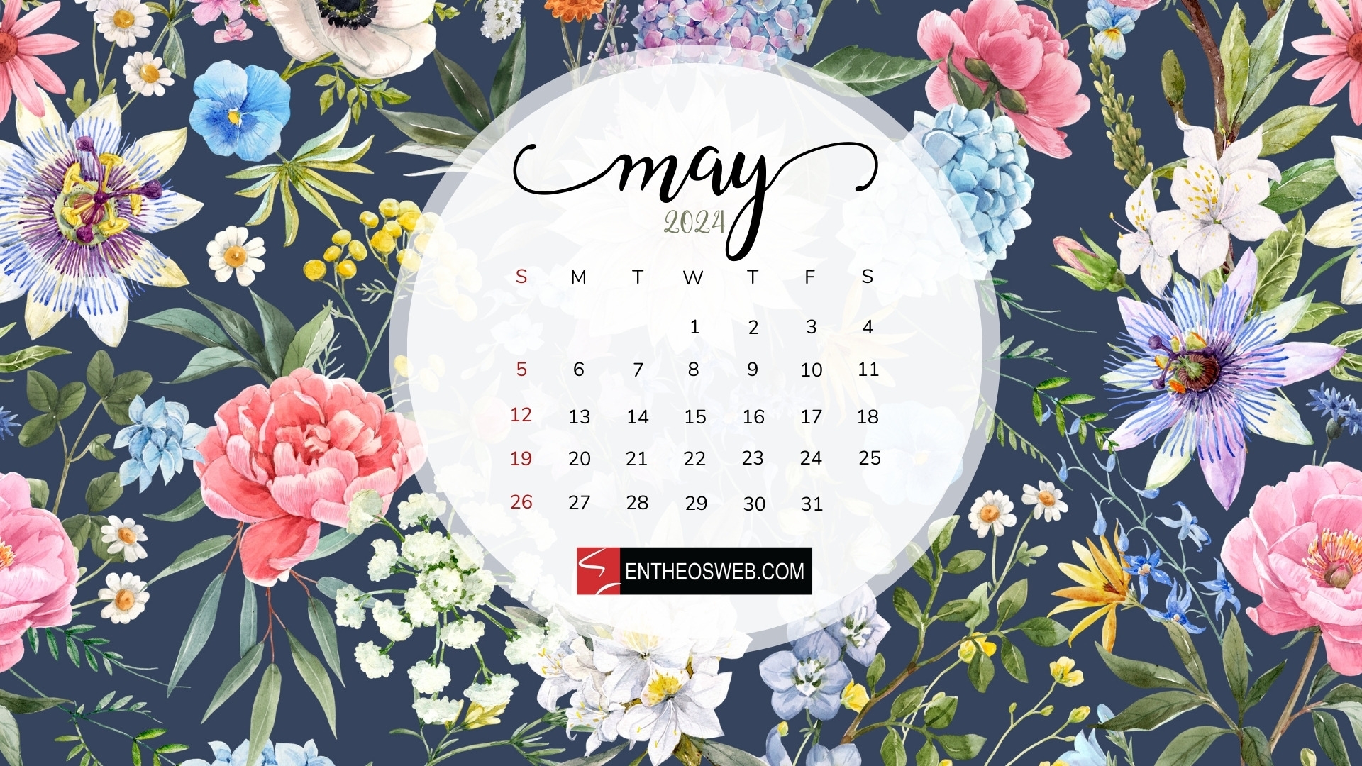 May 2024 Calendar Desktop Wallpaper EntheosWeb
