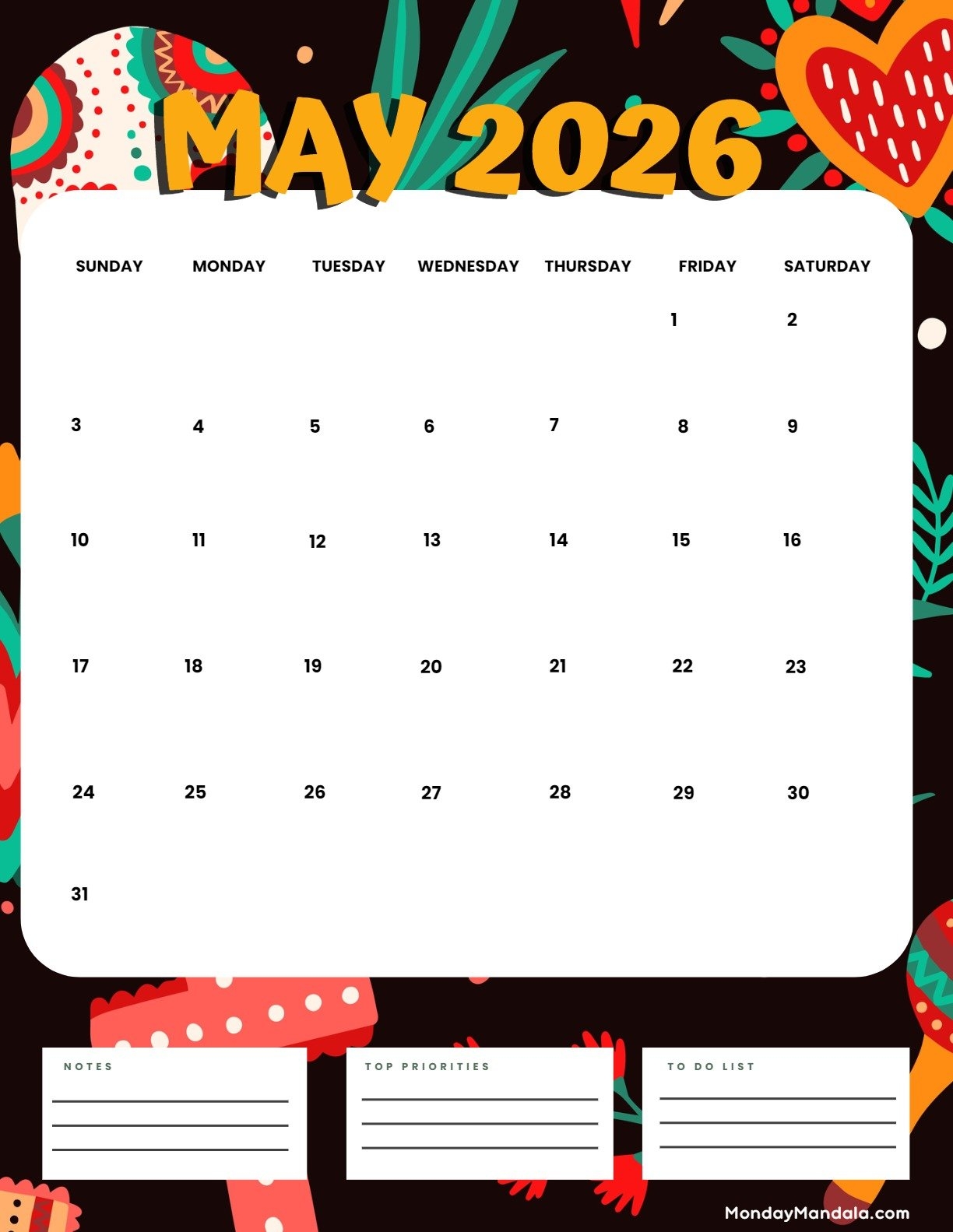 May 2026 Calendars 52 Free PDF Printables 