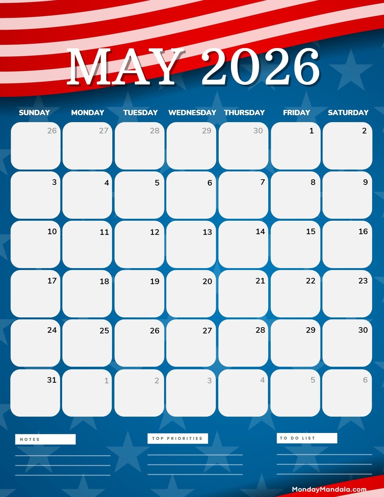 May 2026 Calendars 52 Free PDF Printables 