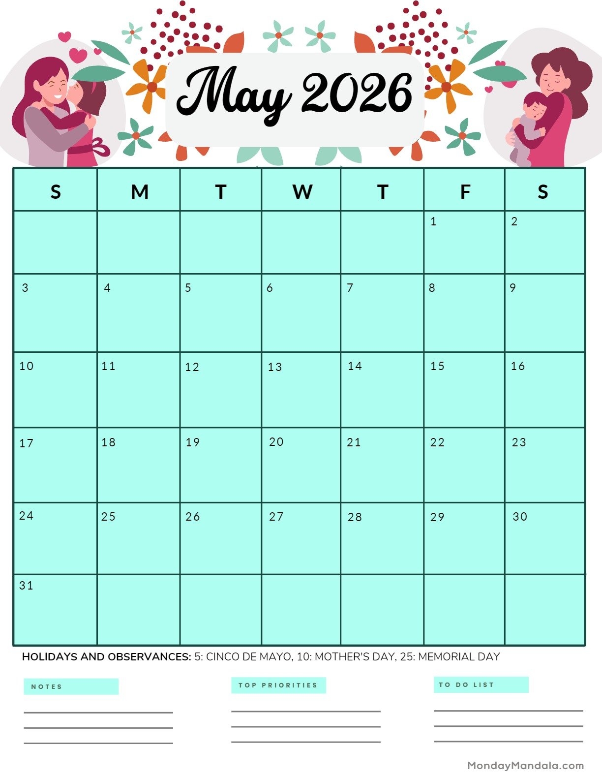 May 2026 Calendars 52 Free PDF Printables 